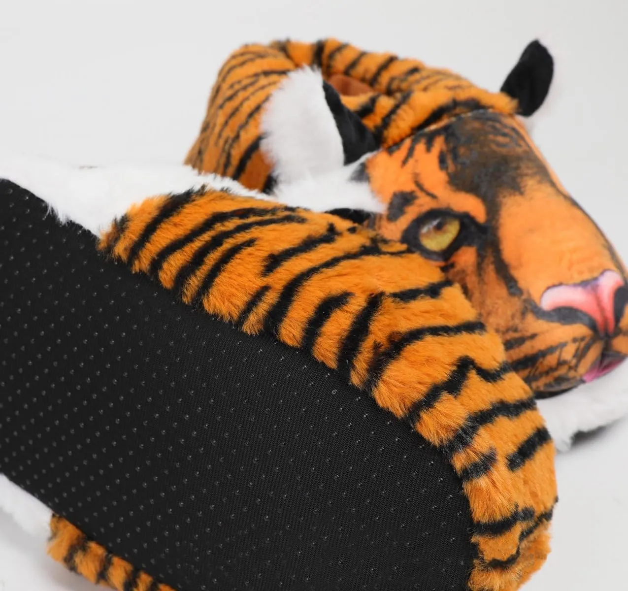 Cotton Hippo Slippers - Adult & Children Plush Animal Slippers - Gray