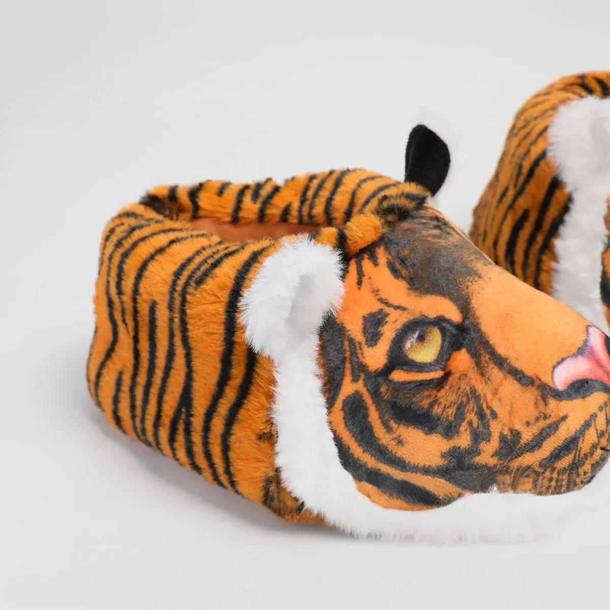 Cotton Hippo Slippers - Adult & Children Plush Animal Slippers - Gray