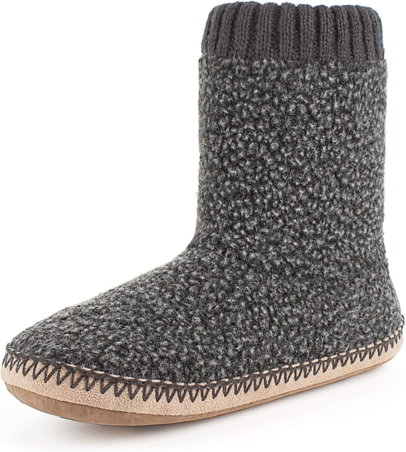 Cozy Boot Slippers for Men Indoor, Fuzzy House Shoes with Non Slip Gripper Soles, Soft Warm Moccasin Socks, Winter Gifts for Christmas Unique