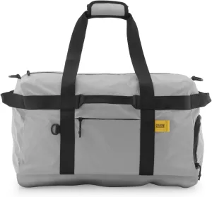 Crash Baggage Hard Weekender Bag – Travel Duffel with Structured Base, Lightweight, Durable & Water Resistant - Weekend Bag & Carry On with Luggage Strap, 34L - Silver