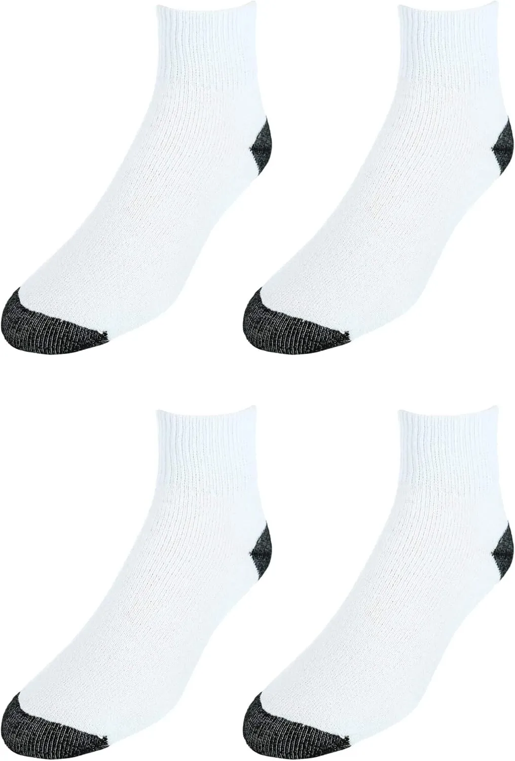 CTM® Men's Cotton Blend Ankle Socks (4 Pair Pack)