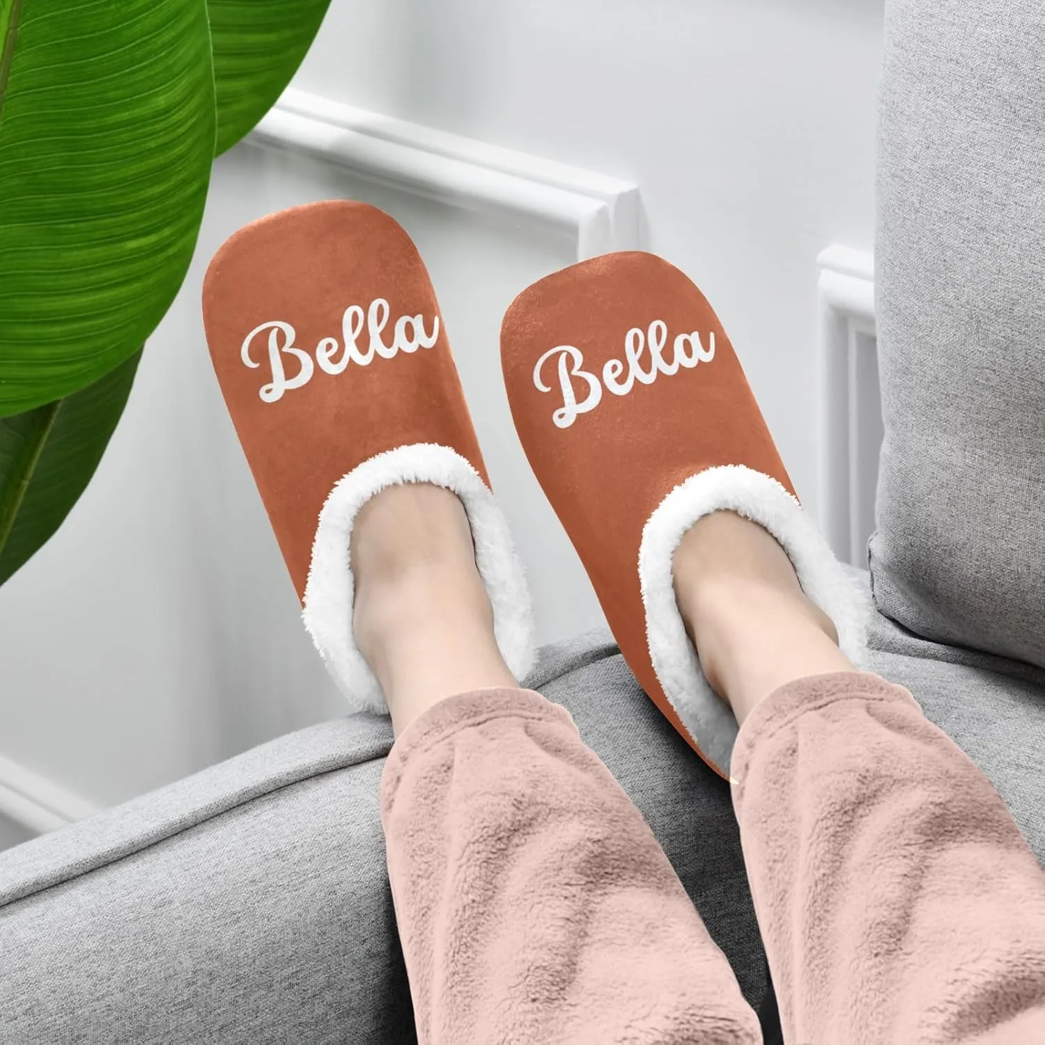 Custom House Slippers for Women Men Personalized Non-Slip Soft Sole Slippers