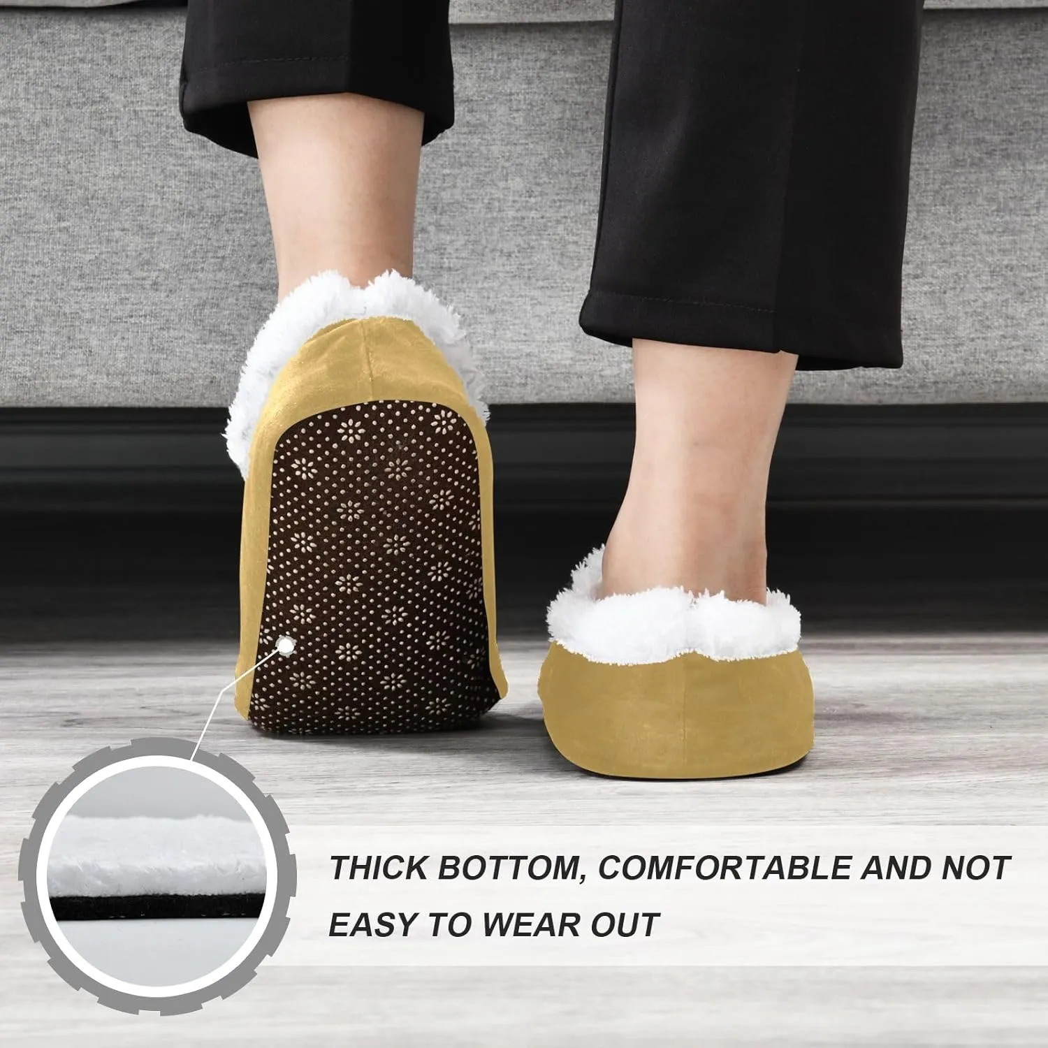 Custom House Slippers for Women Men Personalized Non-Slip Soft Sole Slippers