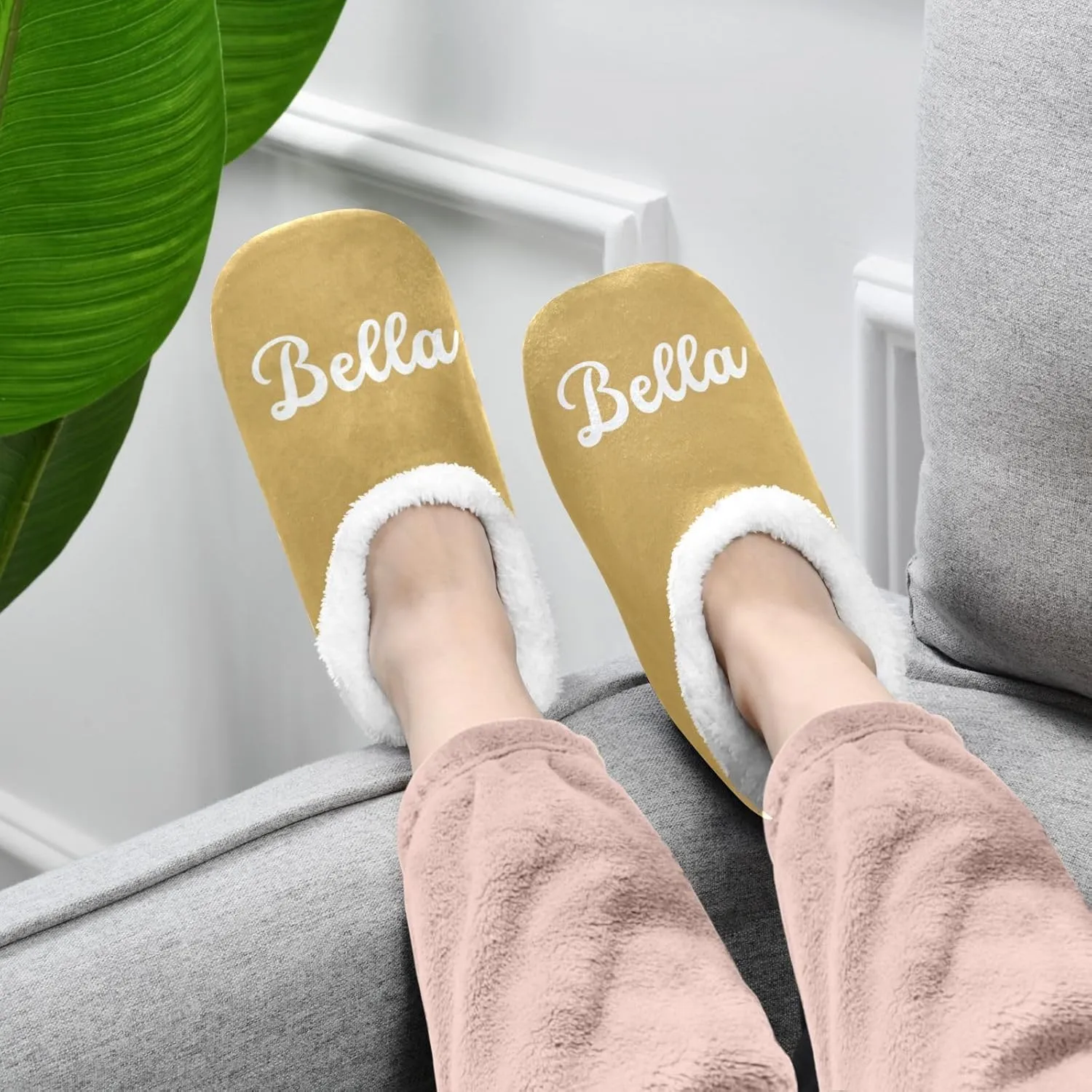 Custom House Slippers for Women Men Personalized Non-Slip Soft Sole Slippers