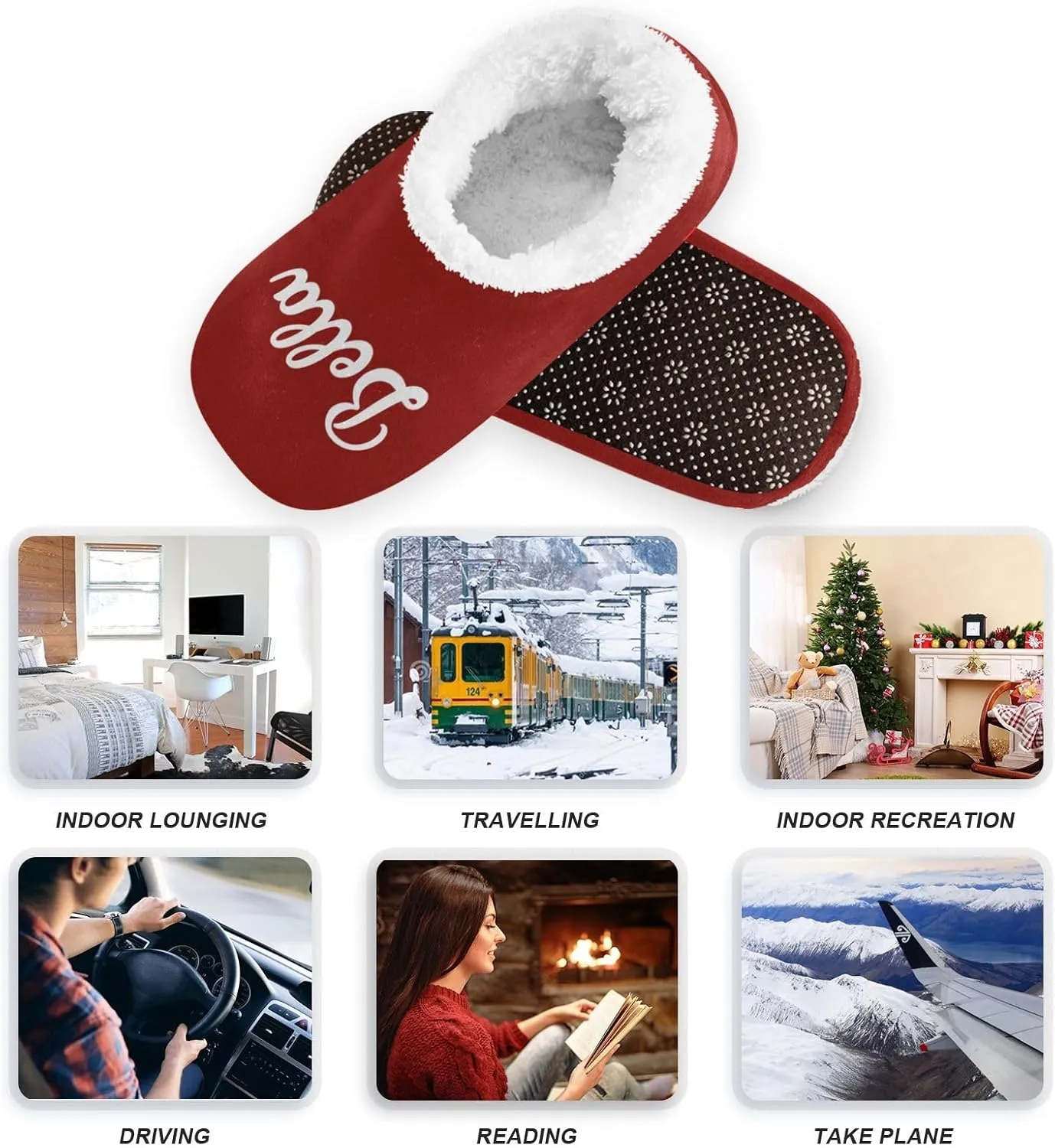 Custom House Slippers for Women Men Personalized Non-Slip Soft Sole Slippers
