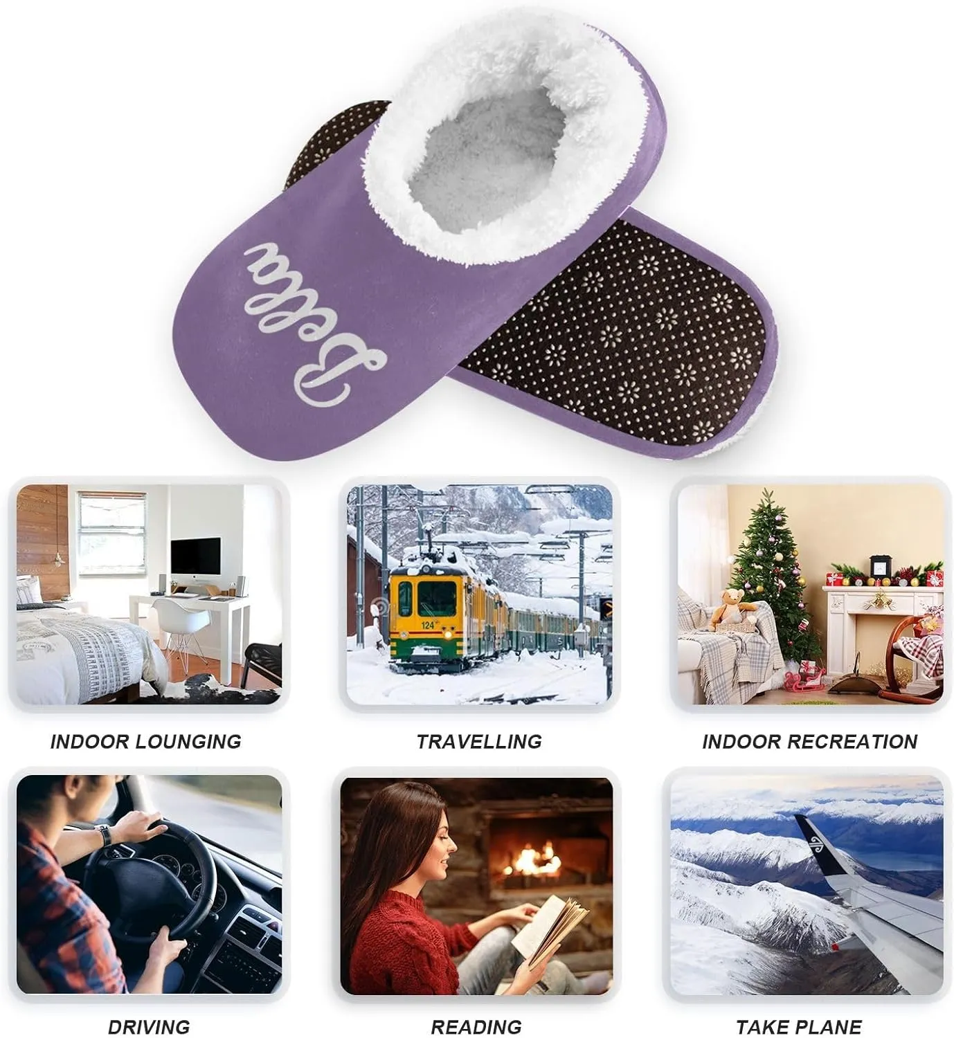 Custom House Slippers for Women Men Personalized Non-Slip Soft Sole Slippers