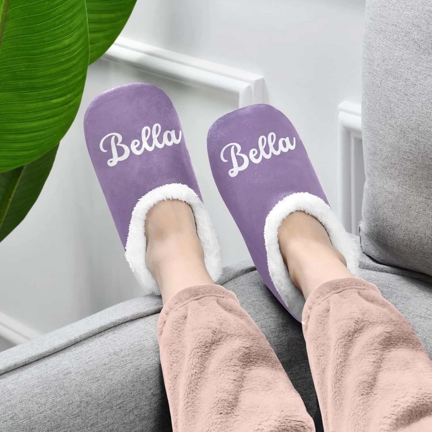 Custom House Slippers for Women Men Personalized Non-Slip Soft Sole Slippers