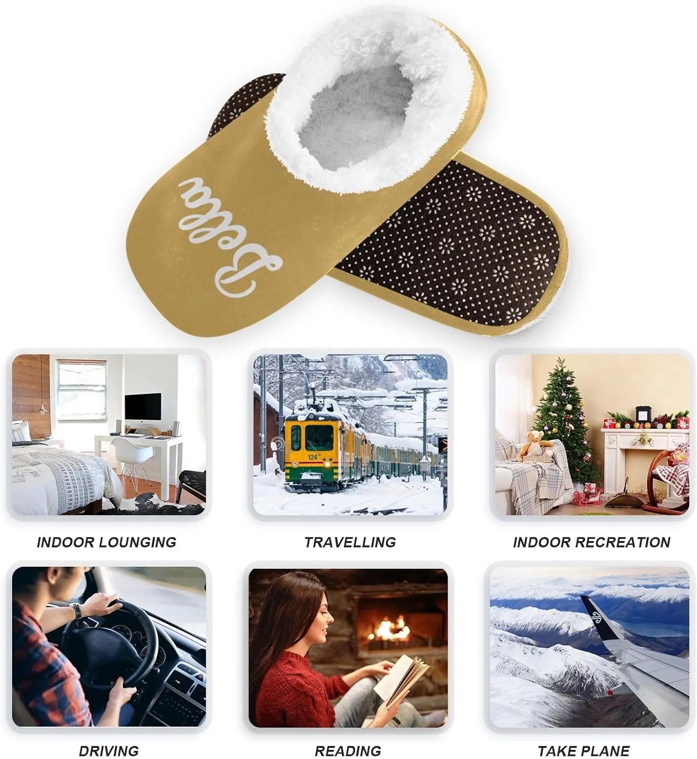 Custom House Slippers for Women Men Personalized Non-Slip Soft Sole Slippers