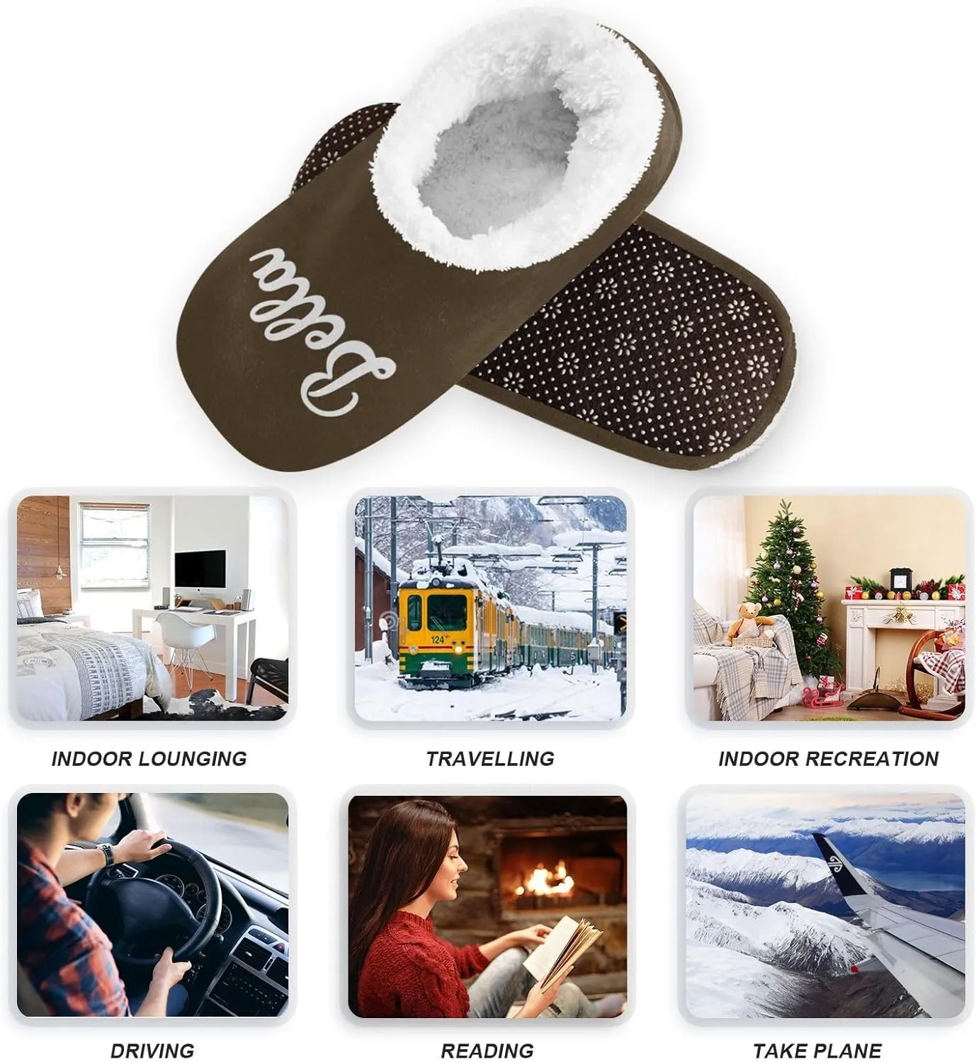 Custom House Slippers for Women Men Personalized Non-Slip Soft Sole Slippers