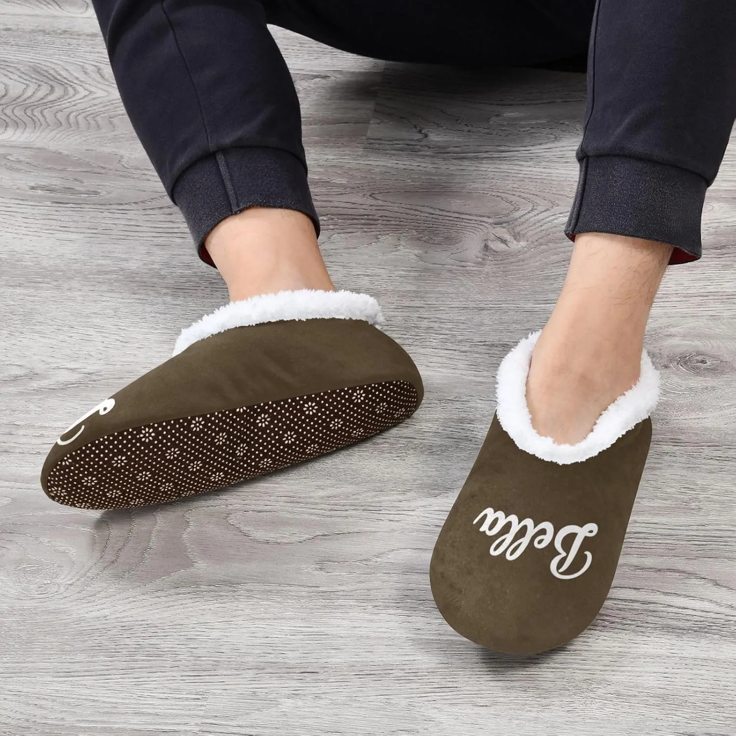 Custom House Slippers for Women Men Personalized Non-Slip Soft Sole Slippers