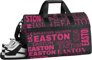 Custom Sport Gym Duffel Bag with Shoe Compartment Personalized Name Travel Overnight Bag Waterproof Customized Dance Bag Carry-On Tote, Black