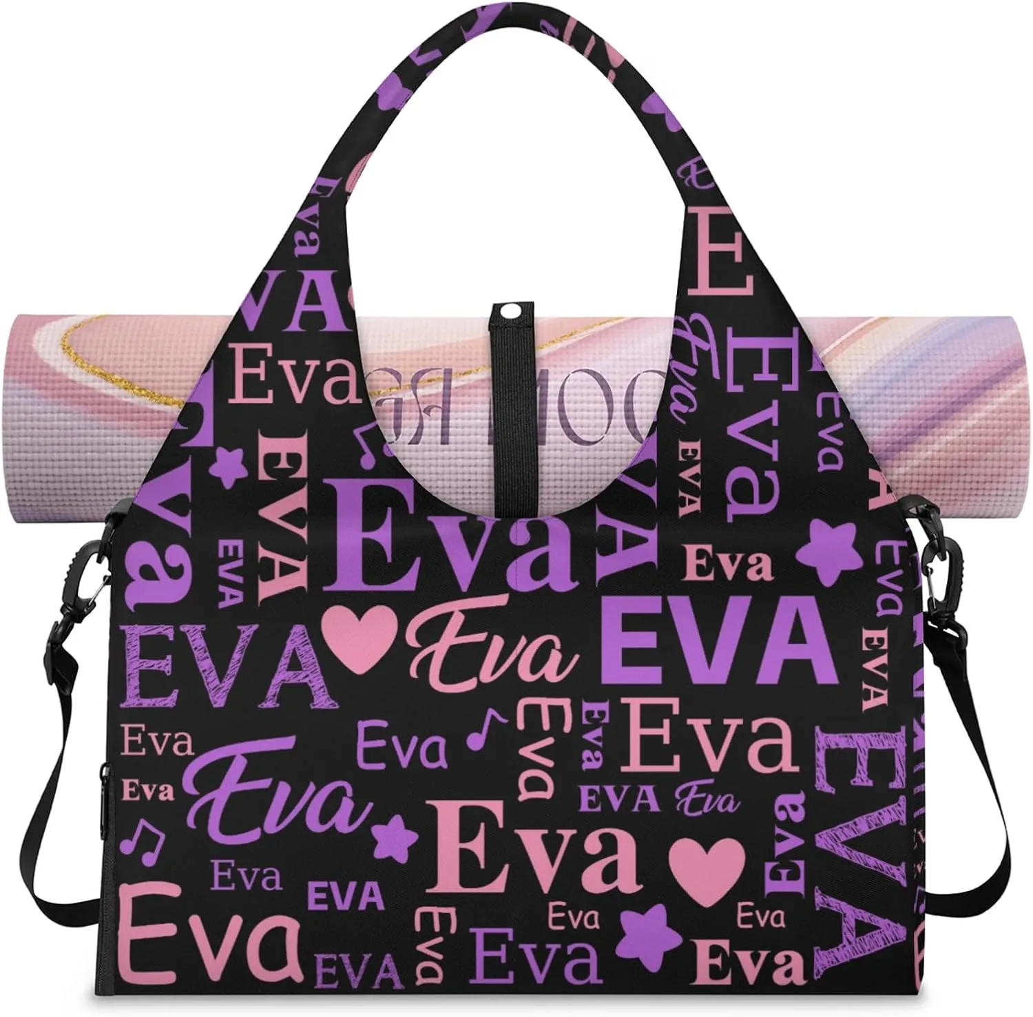 Custom Women Dance Ballet Duffle Bag Personalized Name Yoga Mat Sport Gym Bags