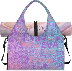 Custom Women Dance Ballet Duffle Bag Personalized Name Yoga Mat Sport Gym Bags