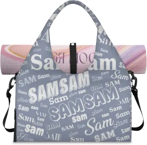 Custom Yoga Mat Bag for Women Personalized Name Dance Duffle Weekender Overnight Bag