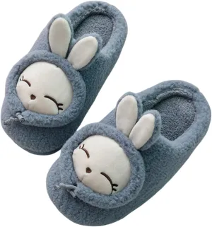 Cute Winter Rabbit Slippers for Couples, Cozy & Warm Indoor Footwear, Charming furry Slippers, Wheat ear wool & Anti-Skid PVC Sole indoor footwear