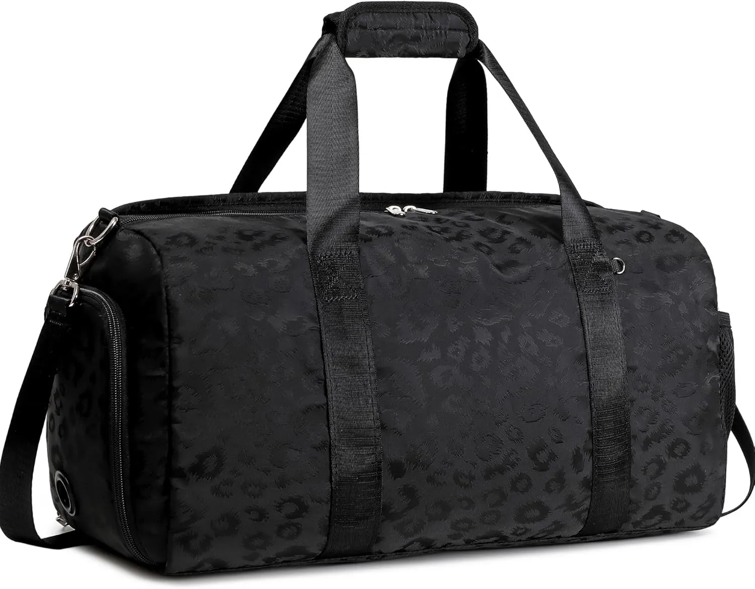 Dance Bag for Girls Duffle Bag Girls Overnight Bags Sleepover Gym Gymnastics Bags with Shoe Compartment and Wet Pocket,Leopard Shape
