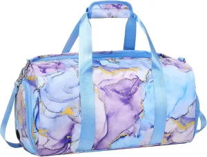 Dance Bag for Girls Gymnastics Bags Teens Gym Ballet Bags Girls Overnight Sleepover Duffle Bag with Shoe Compartments and Wet Pocket,Marble