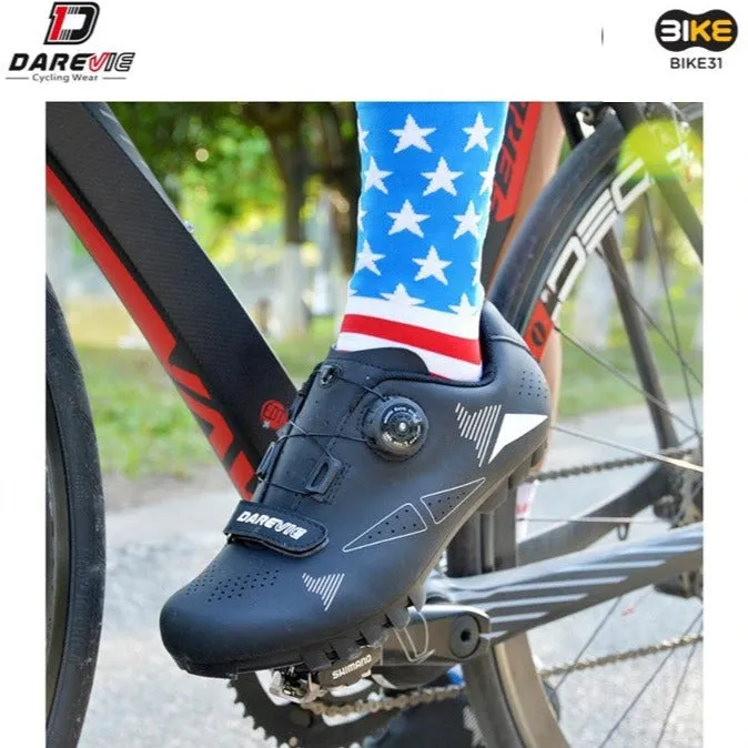 Darevie DVMS001 MTB Cycling Bicycle Bike Shoe with ATOP Lacing System / Black (Sizes 39 to 44)