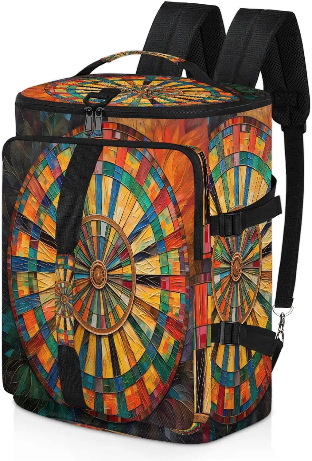 Darts Board Sports Gym Bags for Men Women Sports Backpack with Shoe Compartment 3-in-1 Tactical Duffle Bag for Overnight Weekender Travel