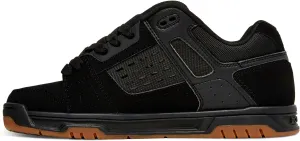 DC Men's Stag Low Top Skate Shoe, Black/Gum, 11