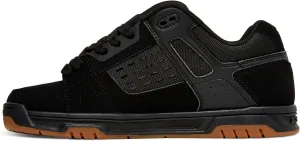 DC Men's Stag Low Top Skate Shoe, Black/Gum, 9