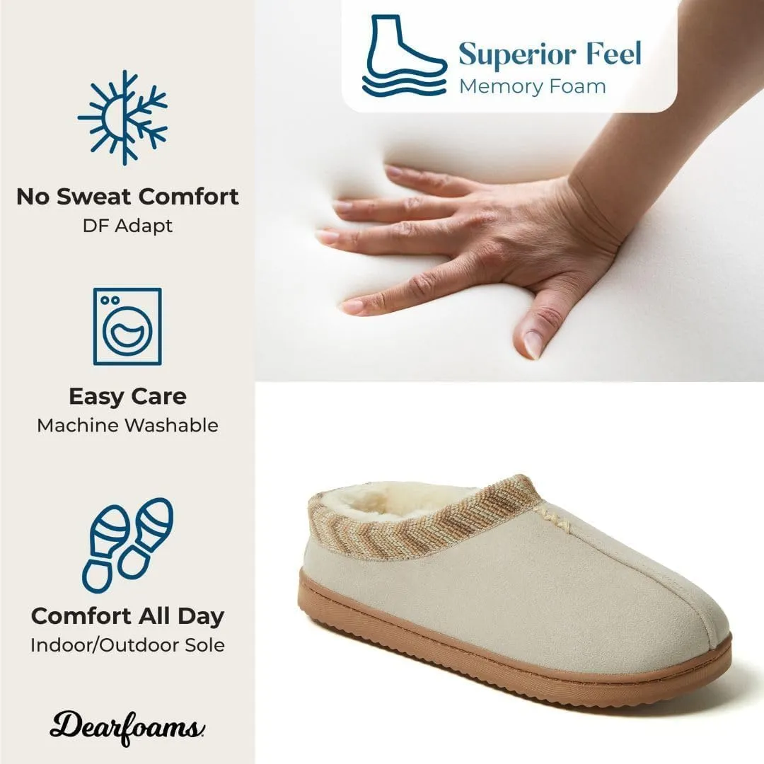 Dearfoams Women's Wren High Vamp Clog Indoor/Outdoor Memory Foam House Shoe