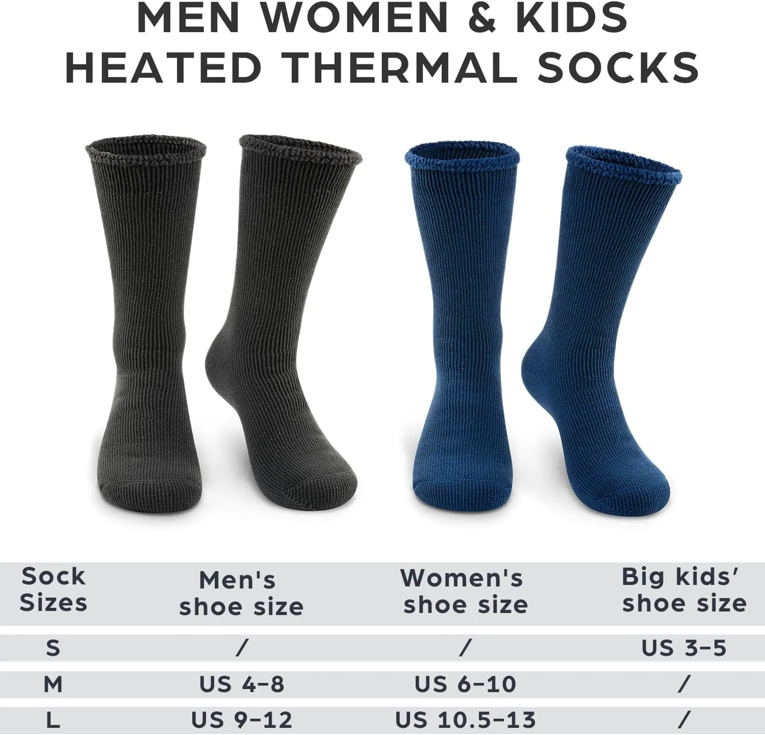 DG Hill Winter Thermal Socks - Warm Socks for Men Women Cold Weather Insulated Sock - Heated Socks Thick Snow Sock