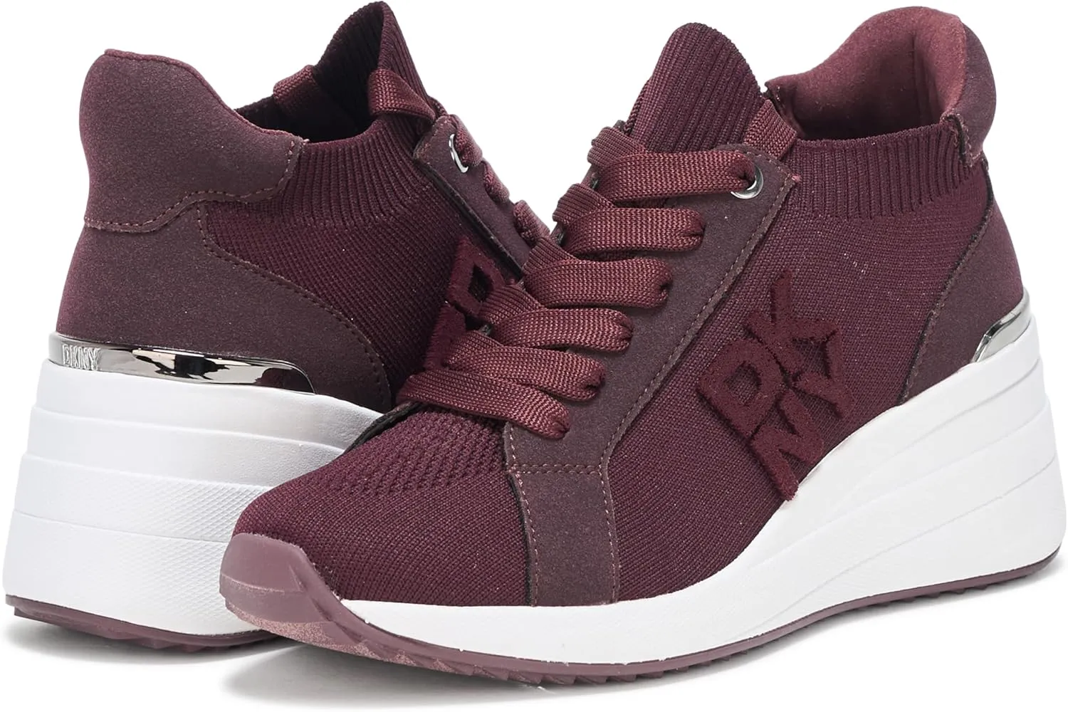 DKNY Women's Kasia Everyday Lace Up Wedge Sneaker