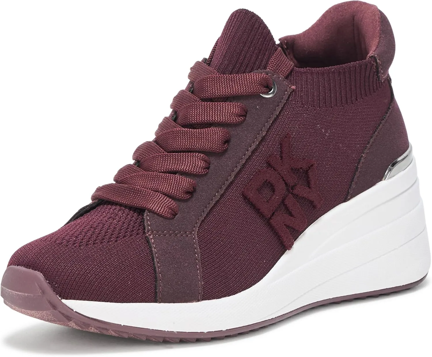 DKNY Women's Kasia Everyday Lace Up Wedge Sneaker
