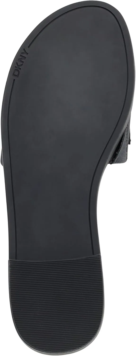 DKNY Women's Willow Flat Slide Sandal with Logo