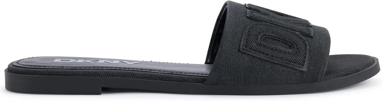 DKNY Women's Willow Flat Slide Sandal with Logo