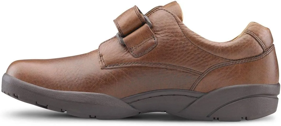 Dr. Comfort William Black Diabetic Shoes for Men-Easy Off with Removable Shoe Insole-Everyday Office Wear Shoes