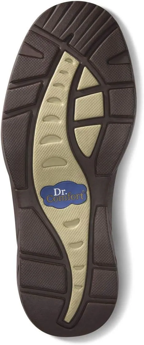 Dr. Comfort William Black Diabetic Shoes for Men-Easy Off with Removable Shoe Insole-Everyday Office Wear Shoes