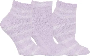 Dr. Scholl's Women's Soothing Spa Gripper Low Cut Socks 3 Pair Pack, Lavender/White, Women's Shoe Size: 4-10