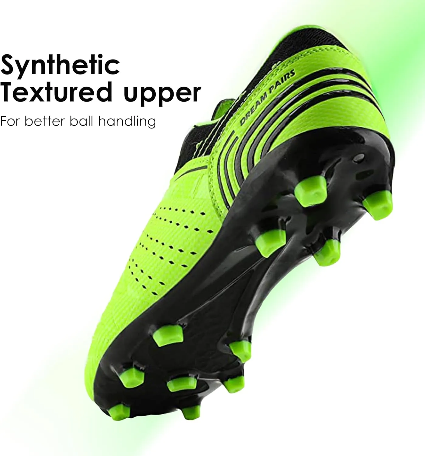 DREAM PAIRS Mens Sport Flexible Athletic Lace Up Light Weight Outdoor Cleats Football Soccer Shoes