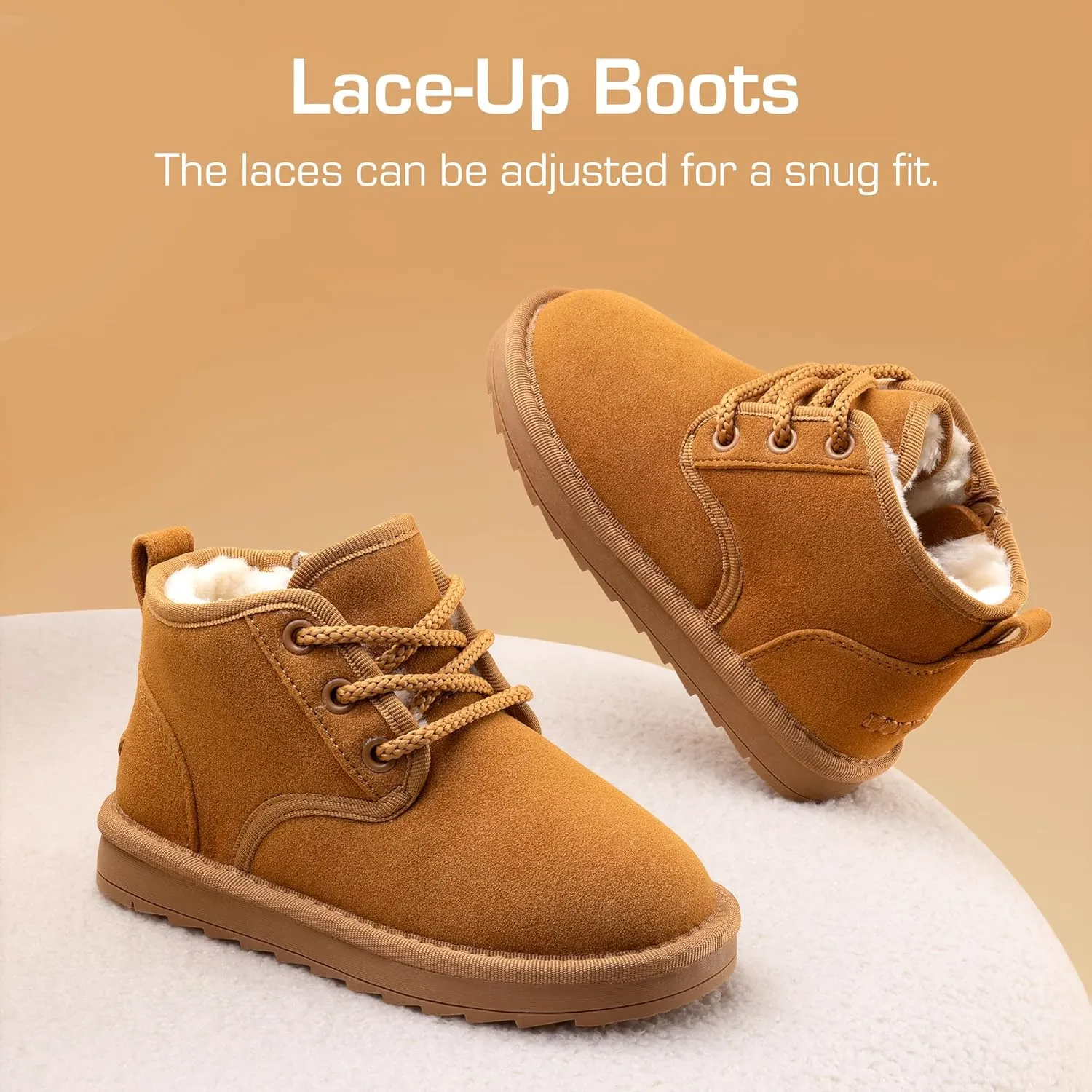 DREAM PAIRS Toddler Boots Kids Boys Girls Winter Zipper Warm Faux Fur FuzzyGo Kid's Cozy Walking Ankle Boots