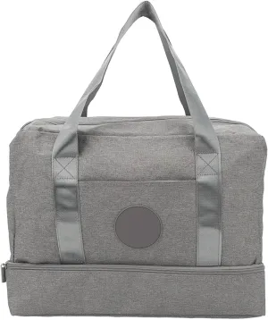 Dry Wet Separated Gym Bag Lightweight Waterproof Sports Travel Bag with Dry Wet Seperation for Men Women Swimwear Swimming Fitness Equipment (Grey)