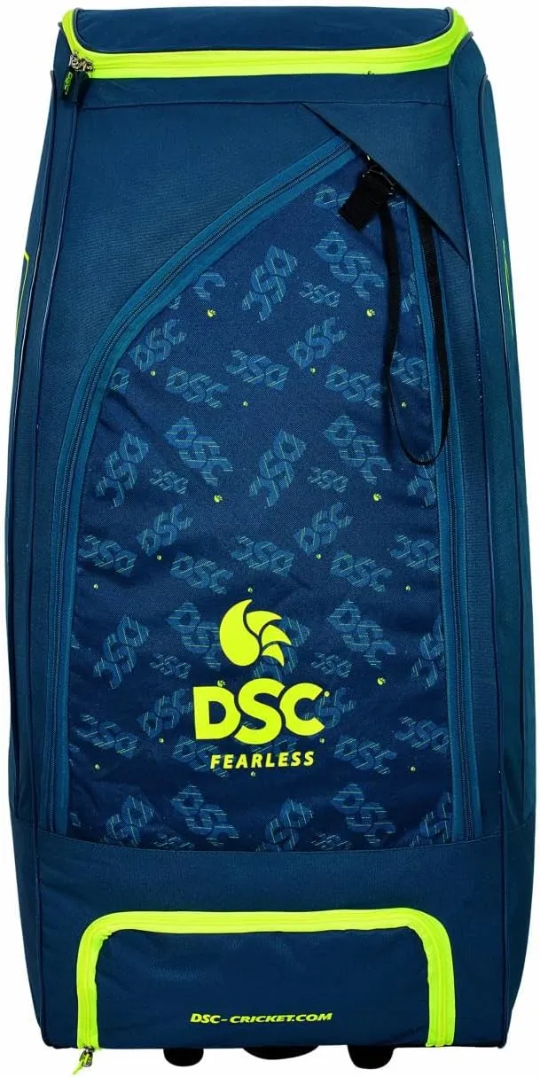DSC Condor Pro Duffle Wheeler Polyester Cricket Kit Bag (Green)