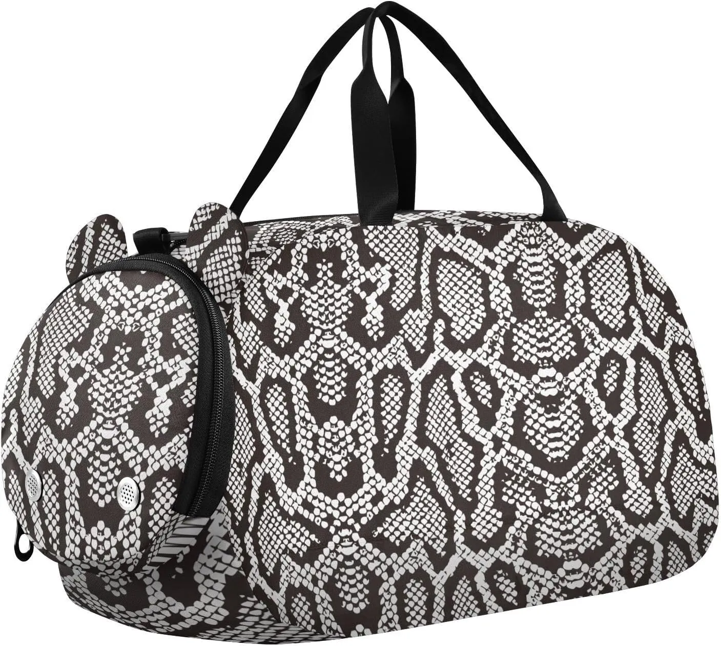 Duffel Bags for Boys Girls Stylish Snake Animal Skin Dance Bag Small Gym Bags for Kids Teens
