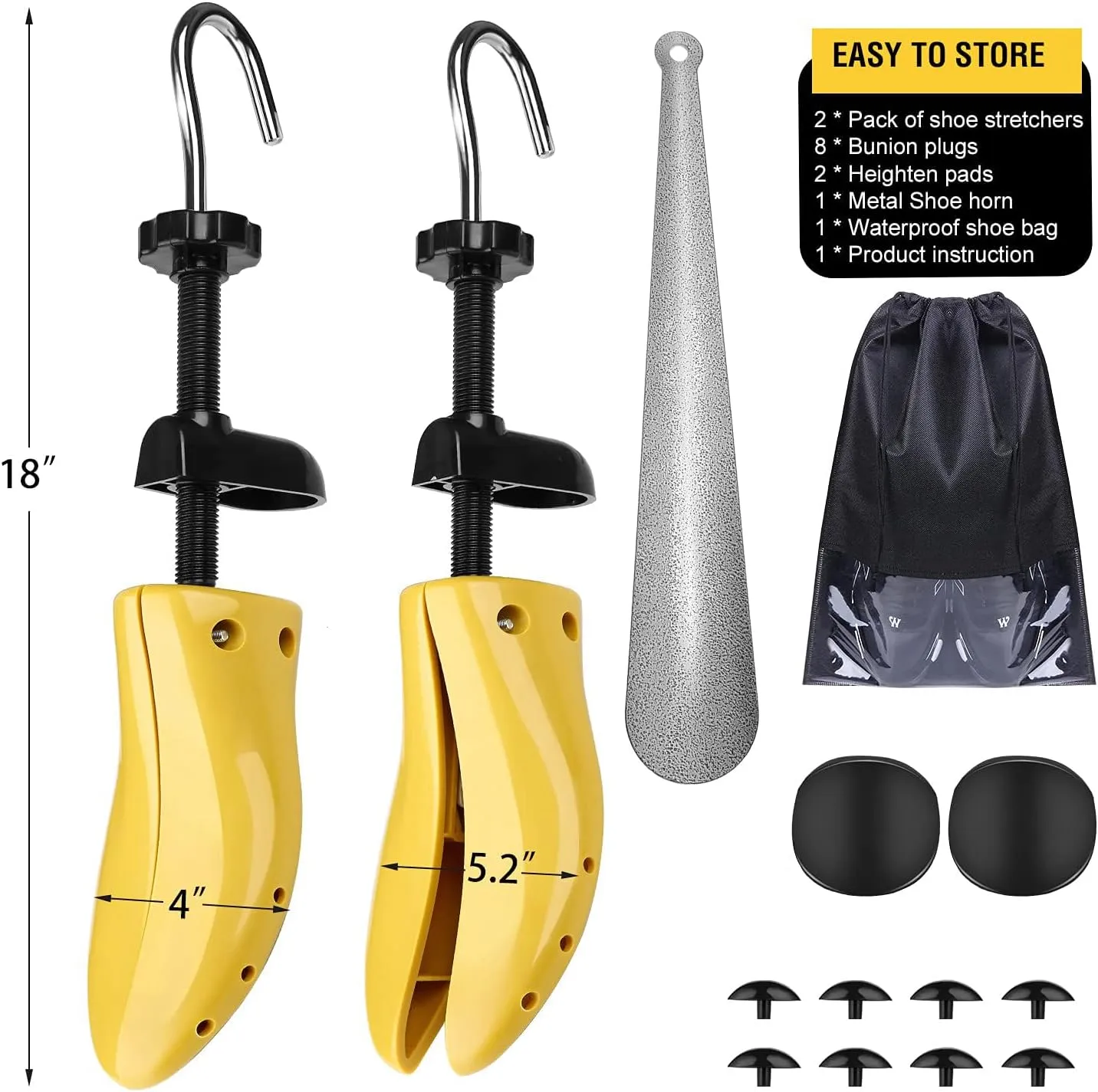 eachway Shoe Stretcher Shoe Trees,Adjustable Length & Width for Men and Women(for Men's Size Us 10-13.5)