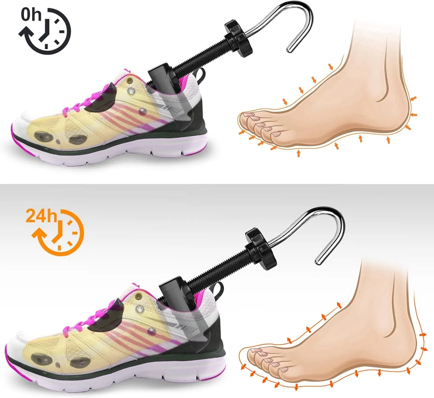 eachway Shoe Stretcher Shoe Trees,Adjustable Length & Width for Men and Women(for Men's Size Us 10-13.5)