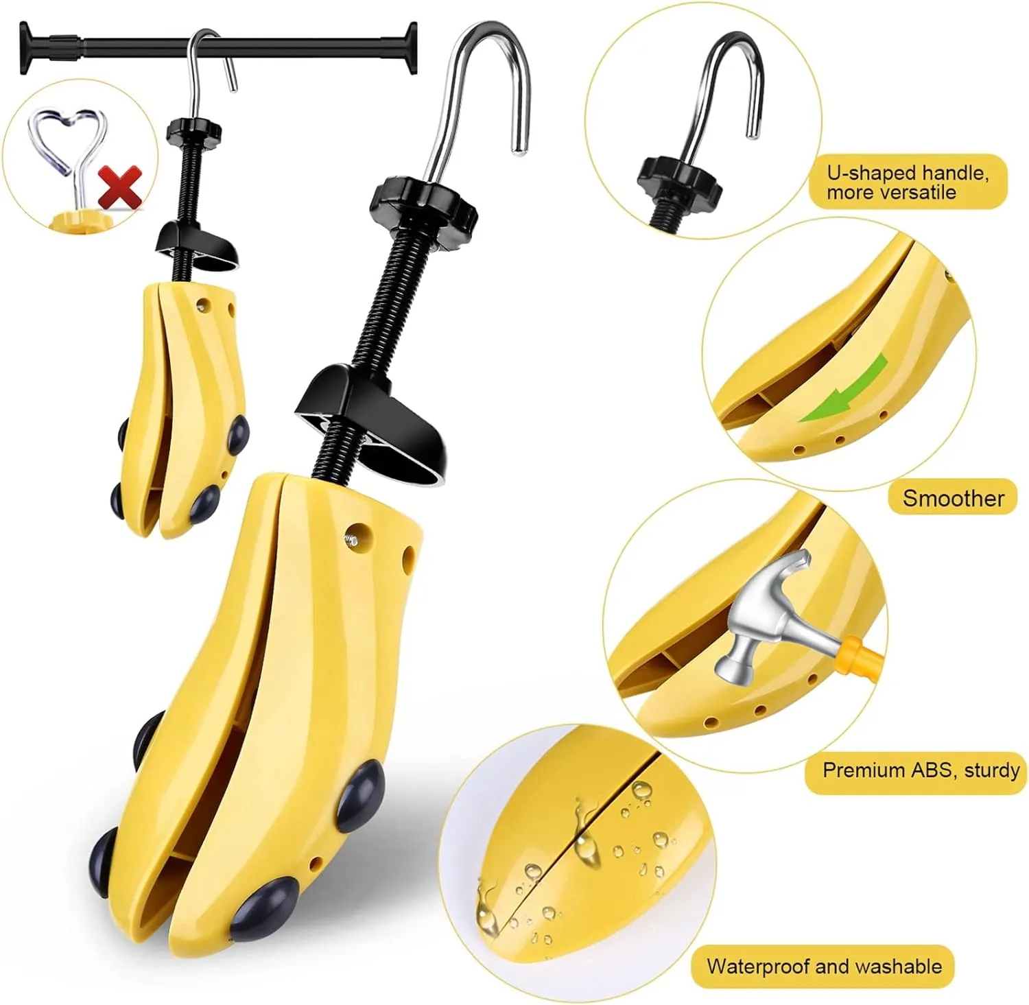eachway Shoe Stretcher Shoe Trees,Adjustable Length & Width for Men and Women(for Men's Size Us 10-13.5)
