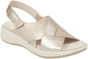 Easy Spirit Womens Daimiel Flat Sandals (9.5, Gold)