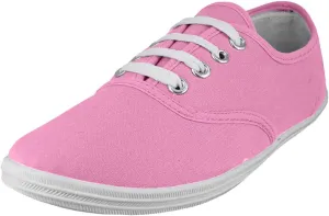 Easy USA - Womens Canvas Lace Up Shoe with Padded Insole