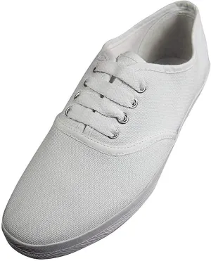 Easy USA - Womens Canvas Lace Up Shoe with Padded Insole