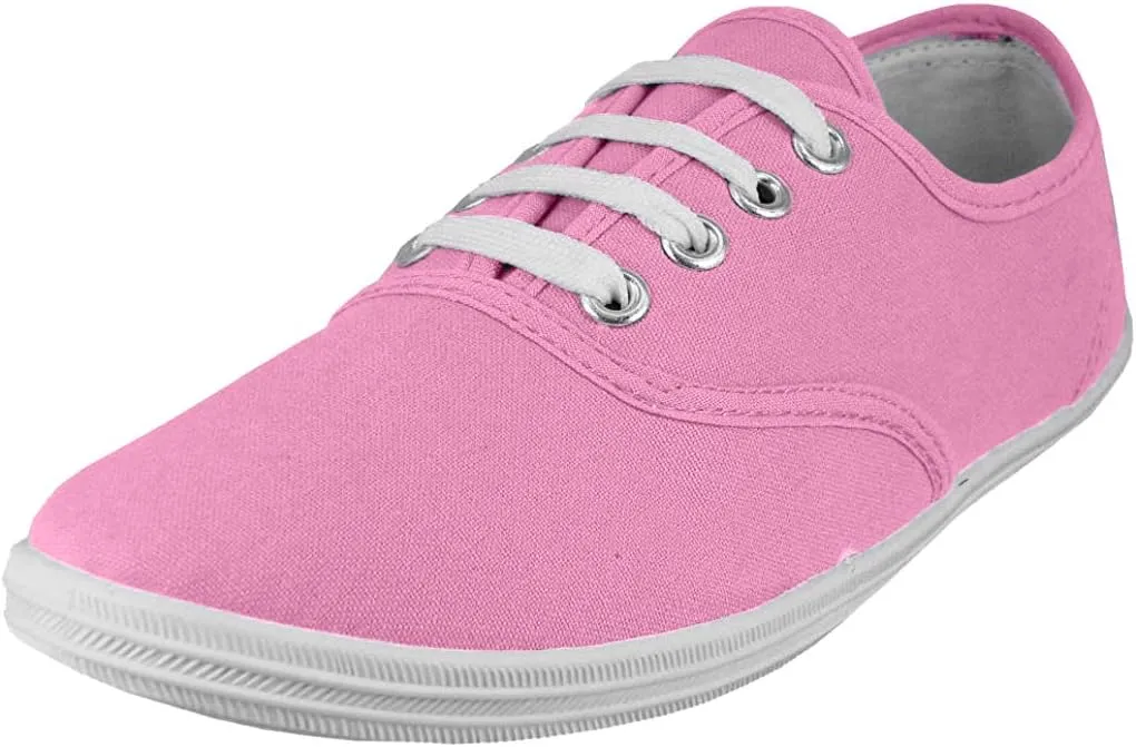 Easy USA - Womens Canvas Lace Up Shoe with Padded Insole