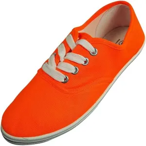 Easy USA - Womens Canvas Lace Up Shoe with Padded Insole