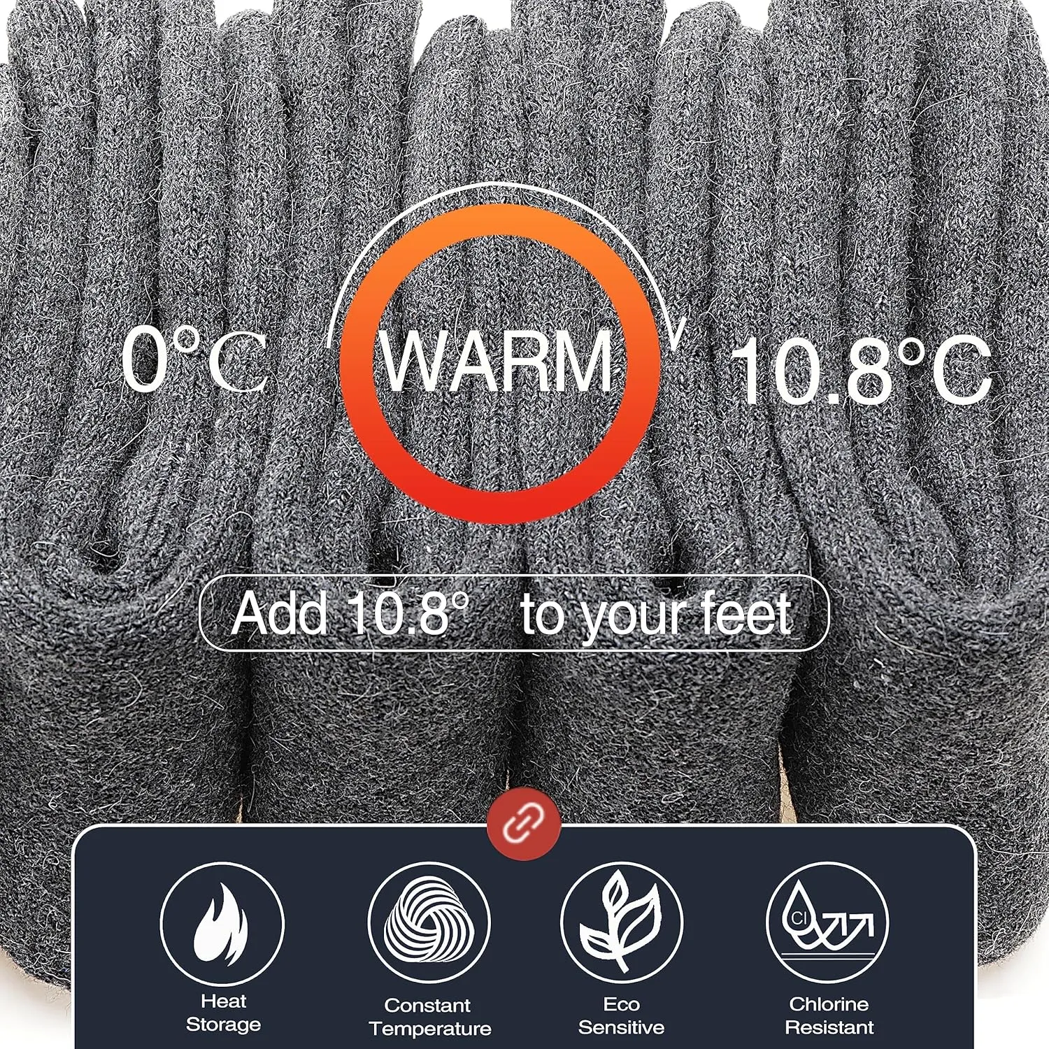 EBMORE Men Merino Wool Socks Super Thick Thermal Hiking Winter Warm Boot Heavy Soft Cozy Socks for Cold Weather