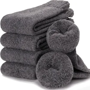 EBMORE Men Merino Wool Socks Super Thick Thermal Hiking Winter Warm Boot Heavy Soft Cozy Socks for Cold Weather