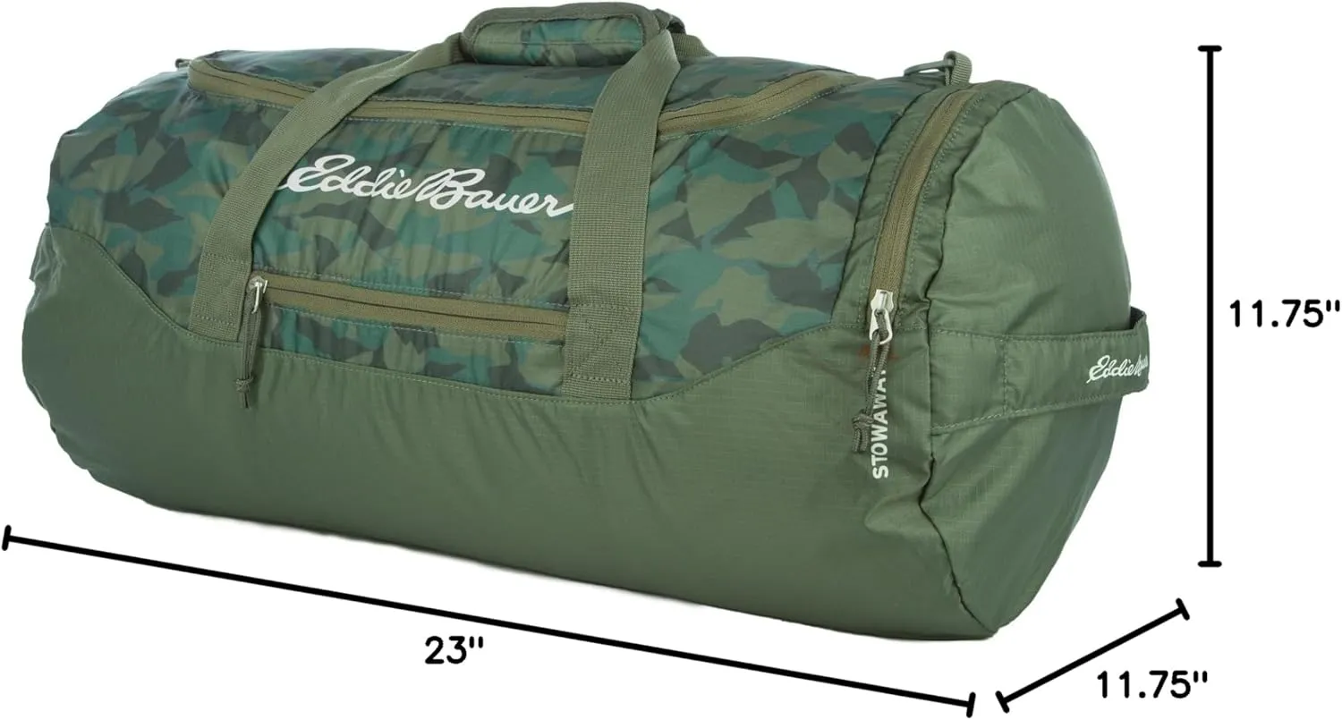 Eddie Bauer Stowaway Packable Duffel Bag | Travel | Foldable | Lightweight | Durable | Ripstop Polyester | 23" Length | 45L Capacity